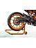 Non-Dismantable Universal Rear Paddock Stand with Skate Wheels - Orange - (Bike Wt upto: 350 kgs)
