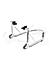 Non-Dismantable Universal Rear Paddock Stand with Skate Wheels - Silver - (Bike Wt upto: 350 kgs)