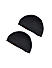 Skull Cap (Pack of 2, Black)