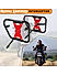 SADDLE STAY (PAIR) - Black/Red for Royal Enfield - INTERCEPTOR