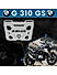 Top Rack Plate for BMW G310 GS Silver