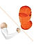 Arm Sleeve White + Face Mask Orange