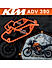 CRASH GUARD (PAIR) - Orange for KTM - ADV 390