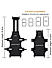 4-Sided Grip Mobile Holder Mount - Black