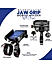 Jaw Grip Aluminium Mobile Holder with Charger - Blue