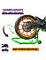 Non-Dismantable Standard Rear Paddock Stand without Skate Wheels - Green - (Bike Wt upto: 250 kgs)