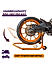 Non-Dismantable Standard Rear Paddock Stand without Skate Wheels - Orange - (Bike Wt upto: 250 kgs)