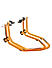 Non-Dismantable Standard Rear Paddock Stand without Skate Wheels - Orange - (Bike Wt upto: 250 kgs)