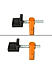 Non-Dismantable Standard Rear Paddock Stand without Skate Wheels - Orange - (Bike Wt upto: 250 kgs)