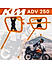 SADDLE STAY (PAIR) - Orange/Black for KTM - ADV 250