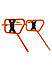 SADDLE STAY (PAIR) - Orange/Black for KTM - ADV 390