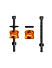 Handlebar Risers for KTM Duke125/200/250/390 - Orange