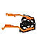 Toprack with Backrest for KTM DUKE 390/250 Gen 3 - Black/Orange