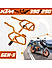 CRASH GUARD (PAIR) - Orange for KTM DUKE 390 Gen 3