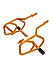 CRASH GUARD (PAIR) - Orange for KTM DUKE 390 Gen 3