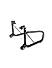 Non-Dismantable Universal Rear Paddock Stand with Skate Wheels - Black - (Bike Wt upto: 350 kgs)