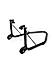 Non-Dismantable Classic Rear Paddock Stand without Skate Wheels - Black - (Bike Wt upto: 350 kgs)