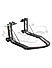 Non-Dismantable Classic Rear Paddock Stand without Skate Wheels - Black - (Bike Wt upto: 350 kgs)