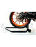 Non-Dismantable Standard Rear Paddock Stand with Skate Wheels - Black - (Bike Wt upto: 250 kgs)