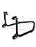 Non-Dismantable Standard Rear Paddock Stand with Skate Wheels - Black - (Bike Wt upto: 250 kgs)
