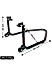 Non-Dismantable Standard Rear Paddock Stand with Skate Wheels - Black - (Bike Wt upto: 250 kgs)