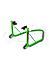 Non-Dismantable Universal Rear Paddock Stand with Skate Wheels - Green - (Bike Wt upto: 350 kgs)