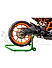 Non-Dismantable Standard Rear Paddock Stand with Skate Wheels - Green - (Bike Wt upto: 250 kgs)