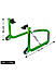 Non-Dismantable Standard Rear Paddock Stand with Skate Wheels - Green - (Bike Wt upto: 250 kgs)