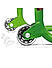 Non-Dismantable Standard Rear Paddock Stand with Skate Wheels - Green - (Bike Wt upto: 250 kgs)