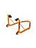 Non-Dismantable Universal Rear Paddock Stand with Skate Wheels - Orange - (Bike Wt upto: 350 kgs)