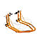 Non-Dismantable Classic Rear Paddock Stand without Skate Wheels - Orange - (Bike Wt upto: 350 kgs)