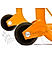 Non-Dismantable Classic Rear Paddock Stand without Skate Wheels - Orange - (Bike Wt upto: 350 kgs)