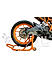 Dismantable Rear Paddock Stand with Skate Wheels - Orange - (Bike Wt upto: 450 kgs)