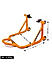 Dismantable Rear Paddock Stand with Skate Wheels - Orange - (Bike Wt upto: 450 kgs)