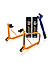 Combo of Chain Cleaning Brush & GR Chain Cleaner-500ml & GR Chain Lube-500ml & Non-Dismantable Universal Paddock Stand-Orange