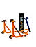 Combo of Chain Cleaning Brush & GR Chain Lube-500ml & Dismantable Paddock Stand-Orange
