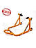 Combo of Chain Cleaning Brush & GR Chain Lube-500ml & Dismantable Paddock Stand-Orange