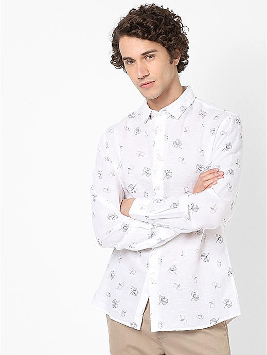 Buy Linen White Shirt for Men Online at Celio