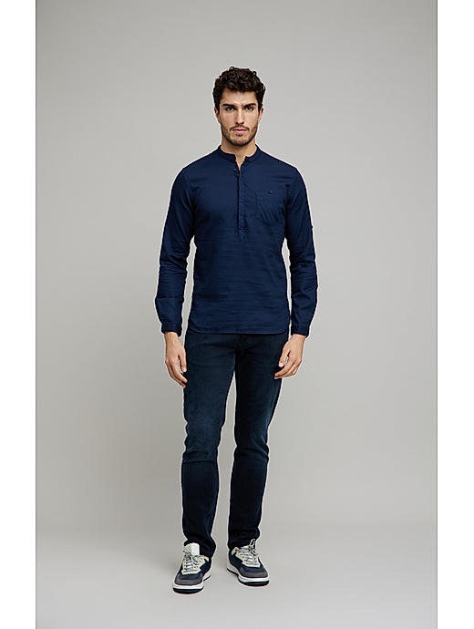 Buy Navy Blue Solid Casual Shirts for Men Online at Celio