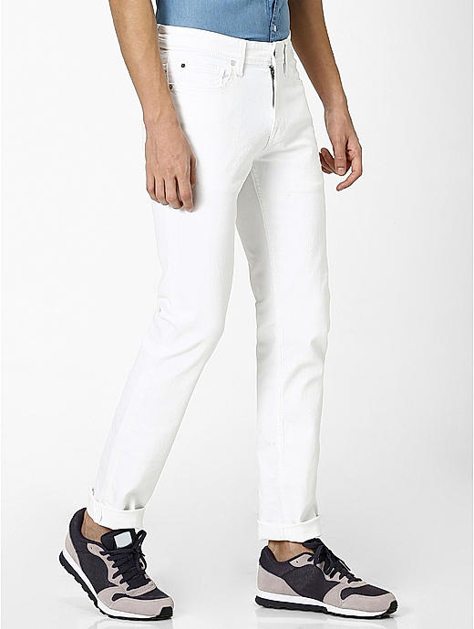 Buy Slim Fit White Jeans for Men Online at Celio
