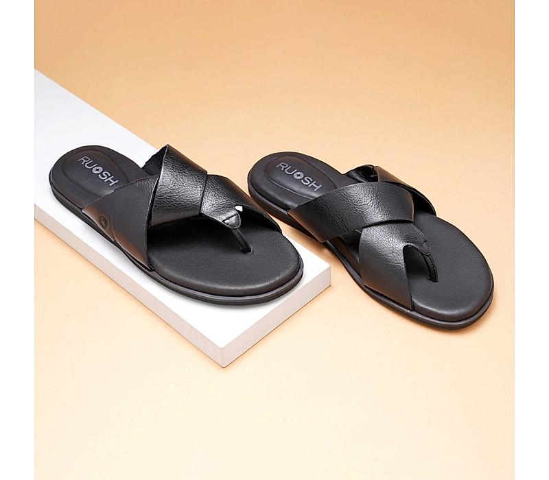 The Rubio Black Men Slipper Ruosh