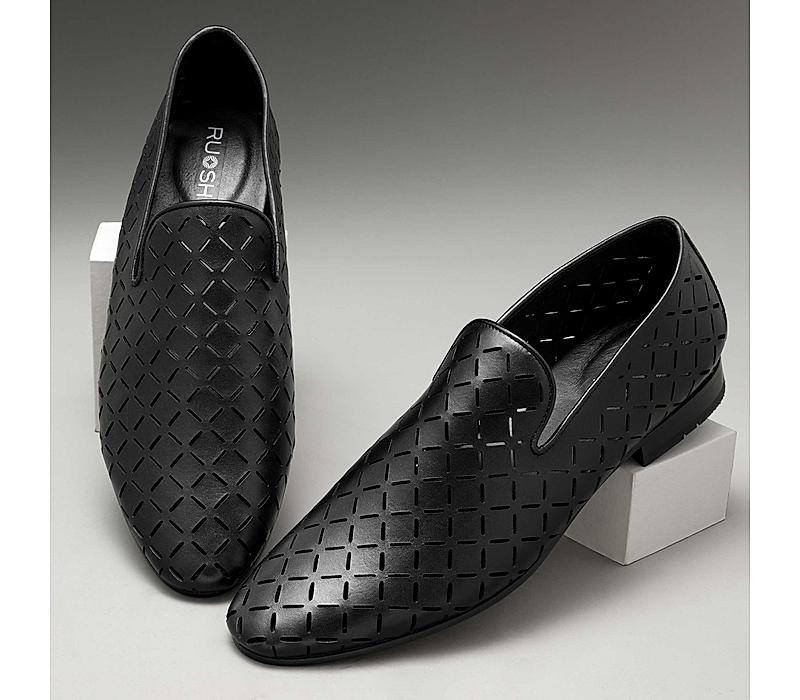 The Paul Black Men Occasion Slip-on Ruosh