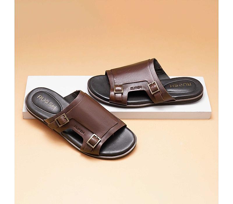 The Harvey Tan Men Monk Strap Slipper Ruosh