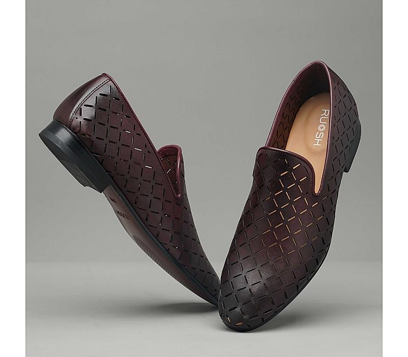 The Kotan Burgundy Men Occasion Slip-on Ruosh