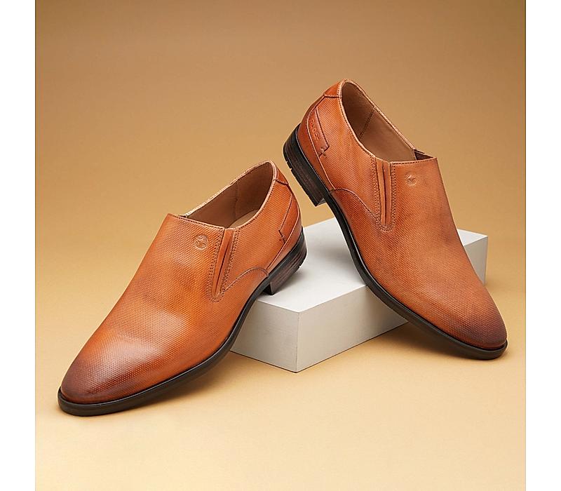 The Newyork Tan Men Formal Slip-on Ruosh