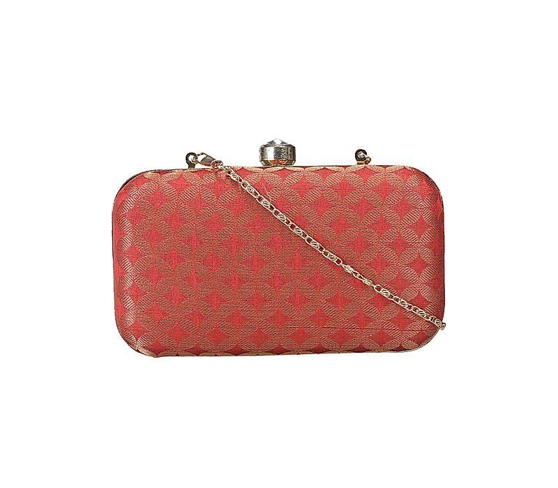 Khadim Women Red Clutch Bag