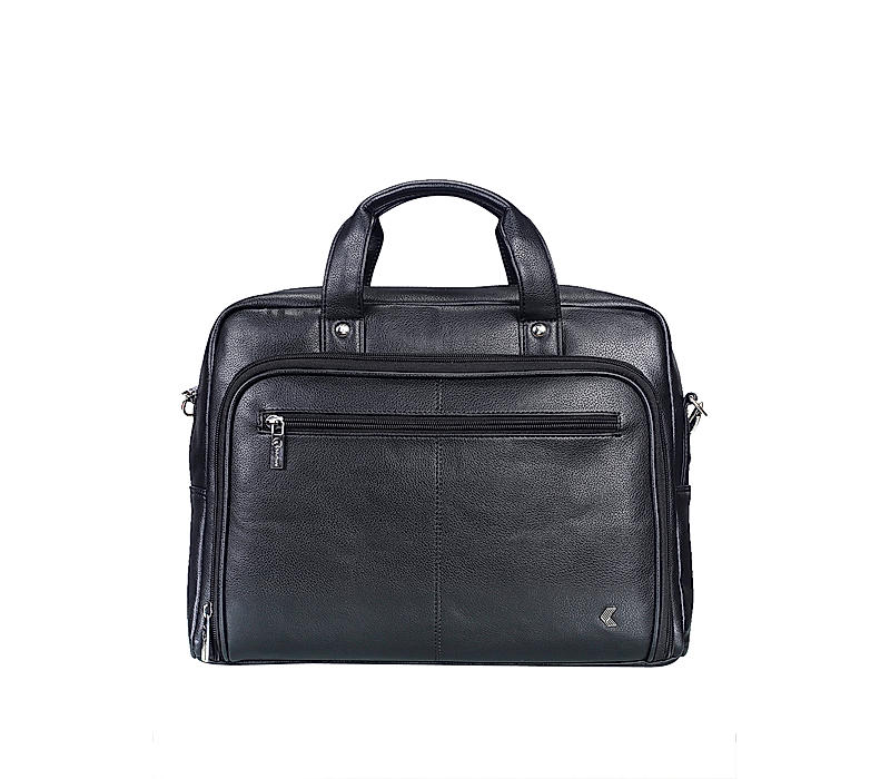 Khadim Men Black Portfolio Bag