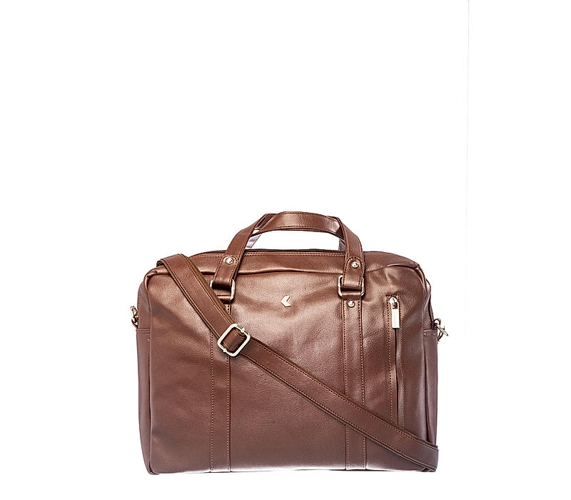 Khadim Men Brown Portfolio Bag