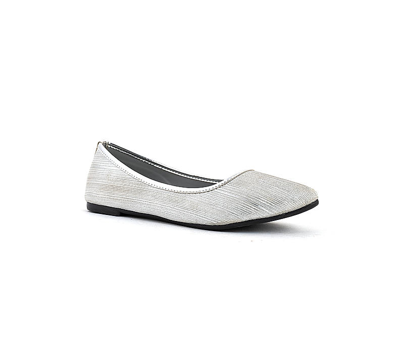 Khadim White Ballerina for Women