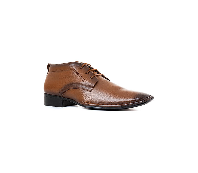 Lazard Brown Leather Chukka Boots for Men